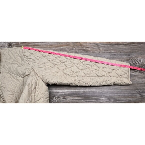 Lands End Jacket Women XL Coat Diamond Quilted Beige Lightweight Classic Casual - Picture 15 of 16